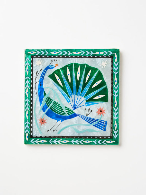 FABLE PEACOCK BLUE SQUARE - Jones & Co